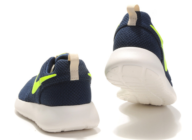 nike Roshe running chaussures hommes bleu fonce jaune (2)